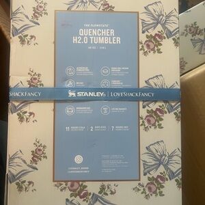 LoveShackFancy x Stanley 40oz Quencher Rosa Beaux Blue